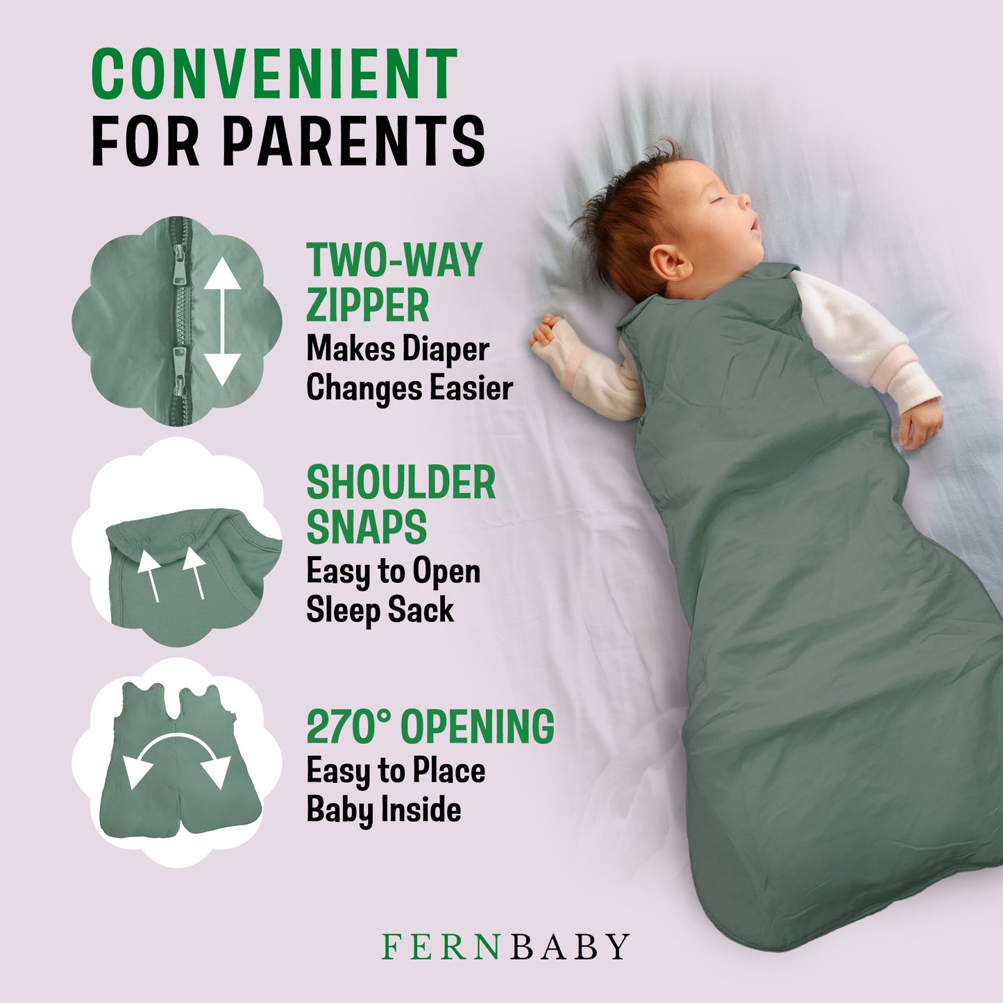 FERNBABY Sleep Sack - Green