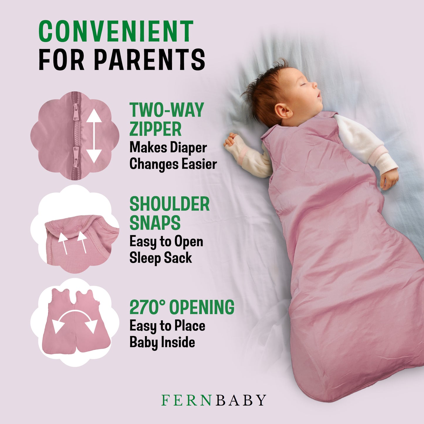 FERNBABY Sleep Sack - Pink