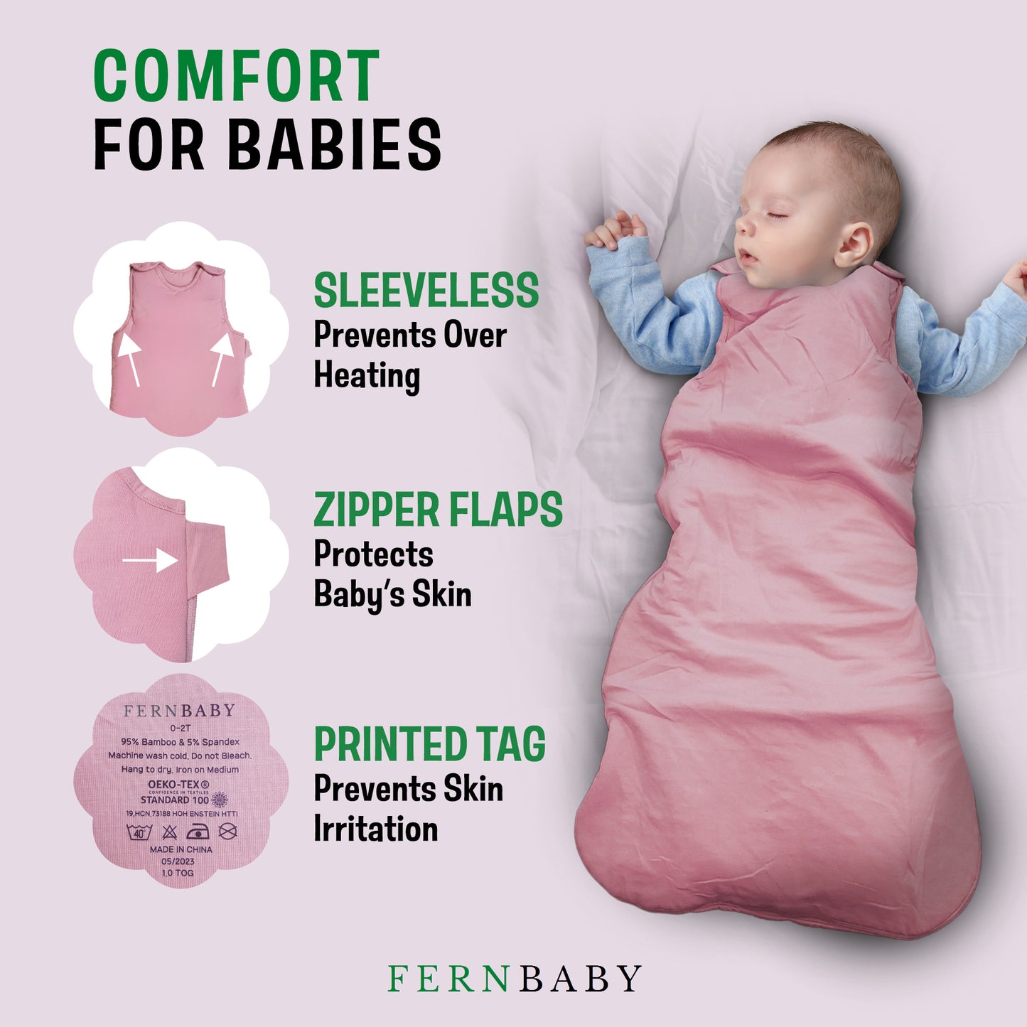 FERNBABY Sleep Sack - Pink